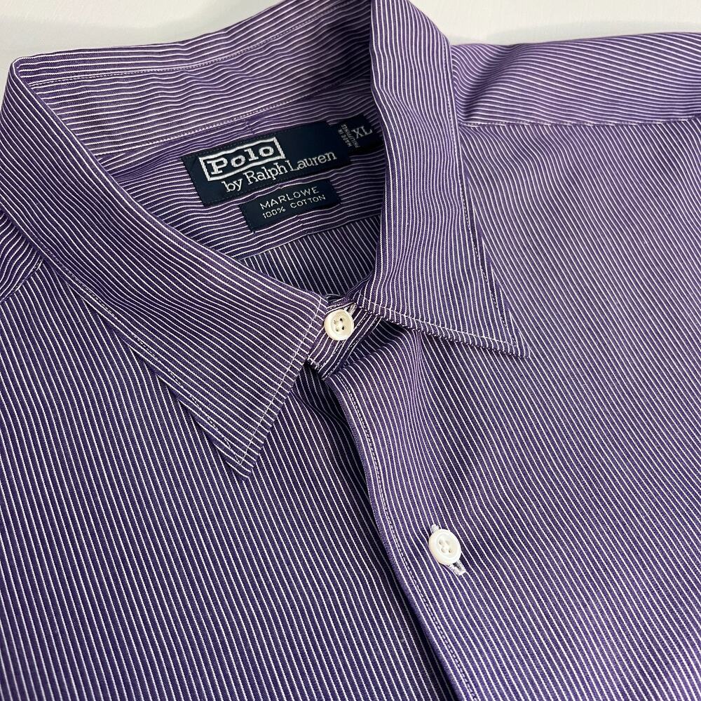 Polo Ralph Lauren Shirt mens Size XL Purple Marlowe Fit Long Sleeve